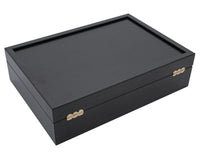 Coffret de rangement pour pièces d’échecs en bois foncé — grand